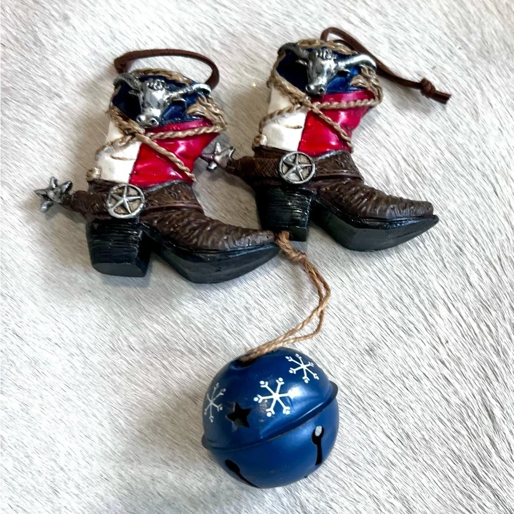 Cowboy Christmas Ornaments with Star Accents
